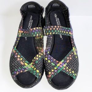 Skechers Woven Memory Foam Sneaker sandals size 7